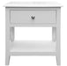 Hampton 1 Drawer Bedside Table - White