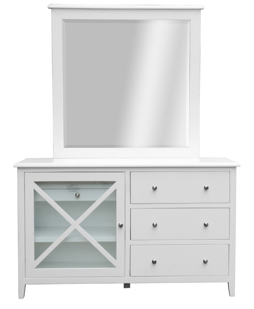 Hampton Dresser & Mirror Set - White