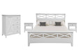 Hampton 4 Piece King Bedroom Suite with Tallboy - White