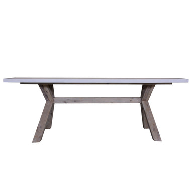 Concord Concrete Top Dining Table 180cm - White Top