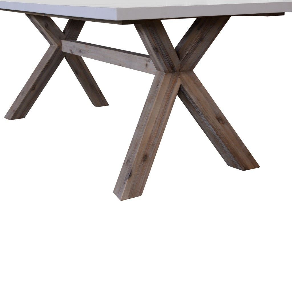 Concord Concrete Top Dining Table 180cm - White Top