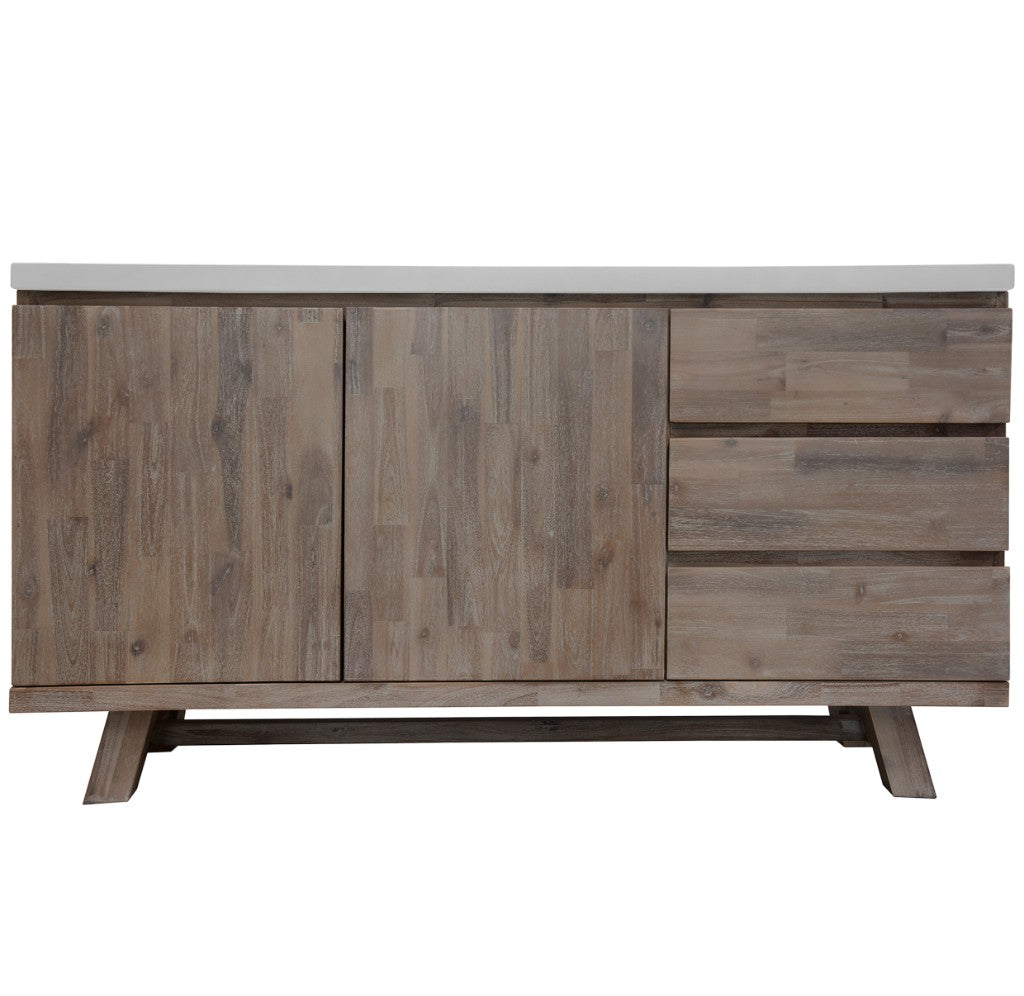 Concord 3 Drawer 2 Door Buffet - White Top