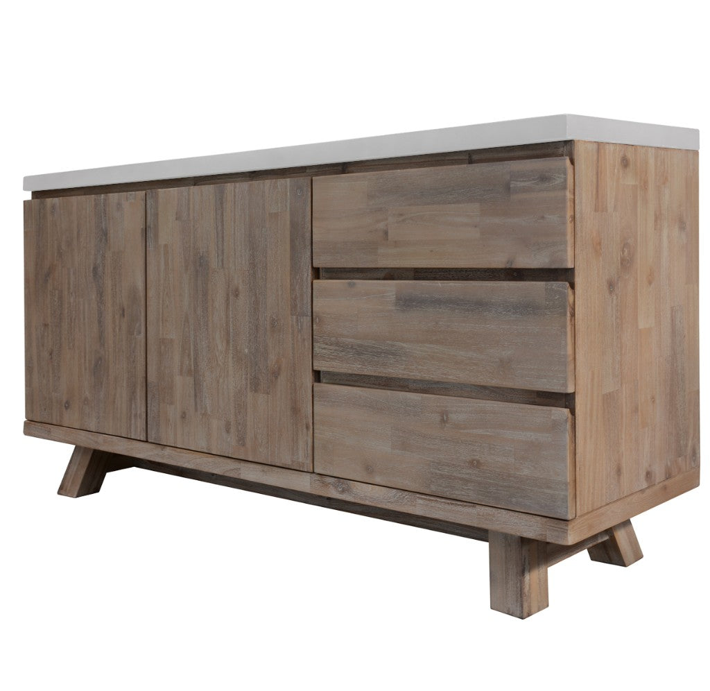 Concord 3 Drawer 2 Door Buffet - White Top