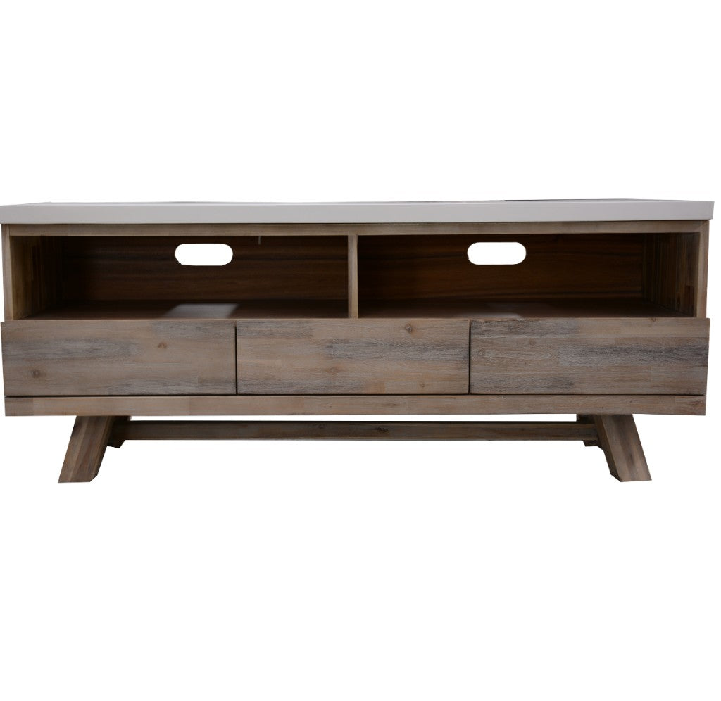 Concord 3 Drawer TV Unit - White Top