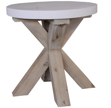 Concord Round Lamp Table - White Top