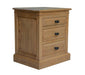 Provence 3 Drawer Bedside Table - Natural