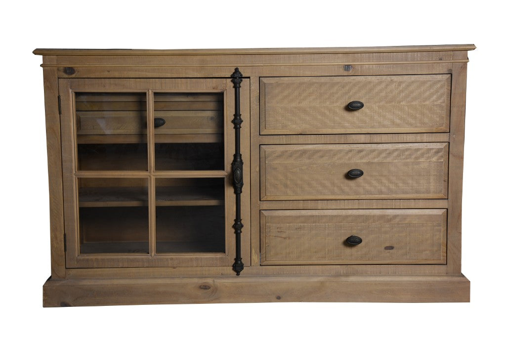 Provence 5 Drawer 1 Door Dresser - Natural