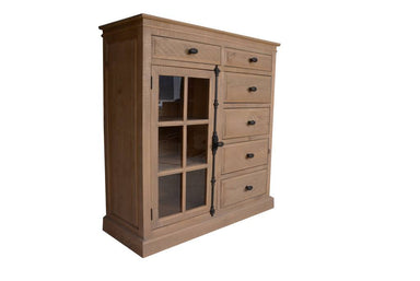 Provence 6 Drawer 1 Door Tallboy - Natural