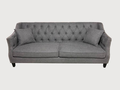 Stowe Quilted 3 Seater Sofa - Pewter