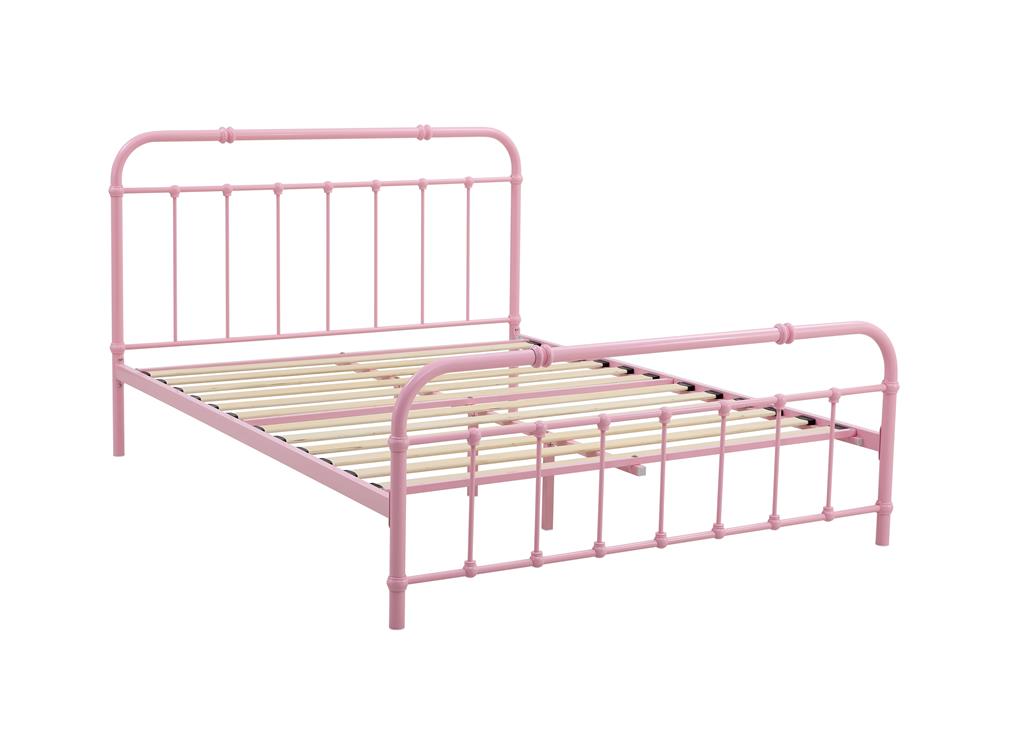 Rosie Metal Double Bed Frame - Pink