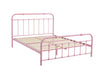 Rosie Metal Double Bed Frame - Pink