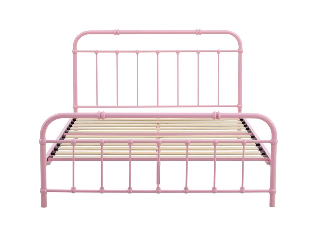 Rosie Metal Double Bed Frame - Pink