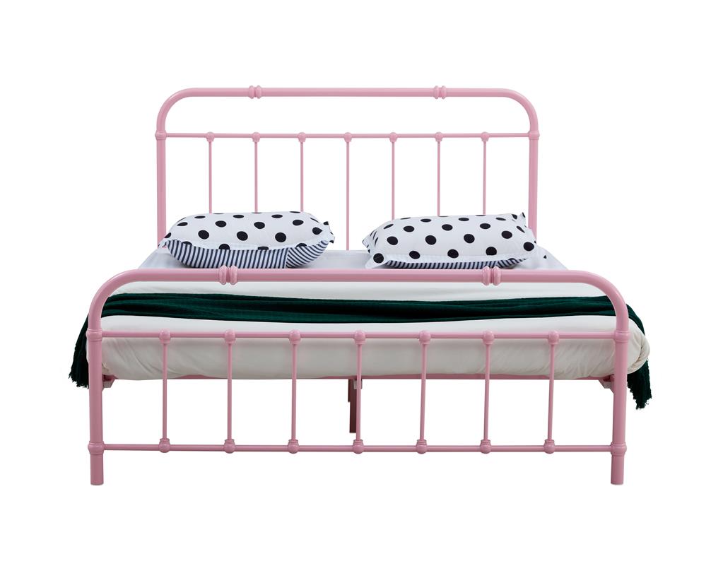 Rosie Metal Double Bed Frame - Pink