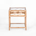 Cabana Rattan Bedside Table with Glass Top