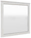 Crestwood Square Wall Mirror 100cm - White Wash