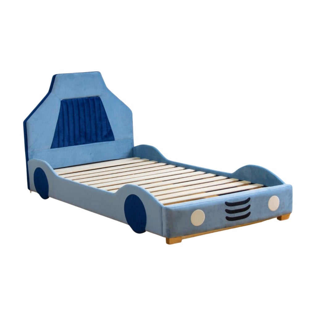 Racer Kids Car Bed - Single - Blue