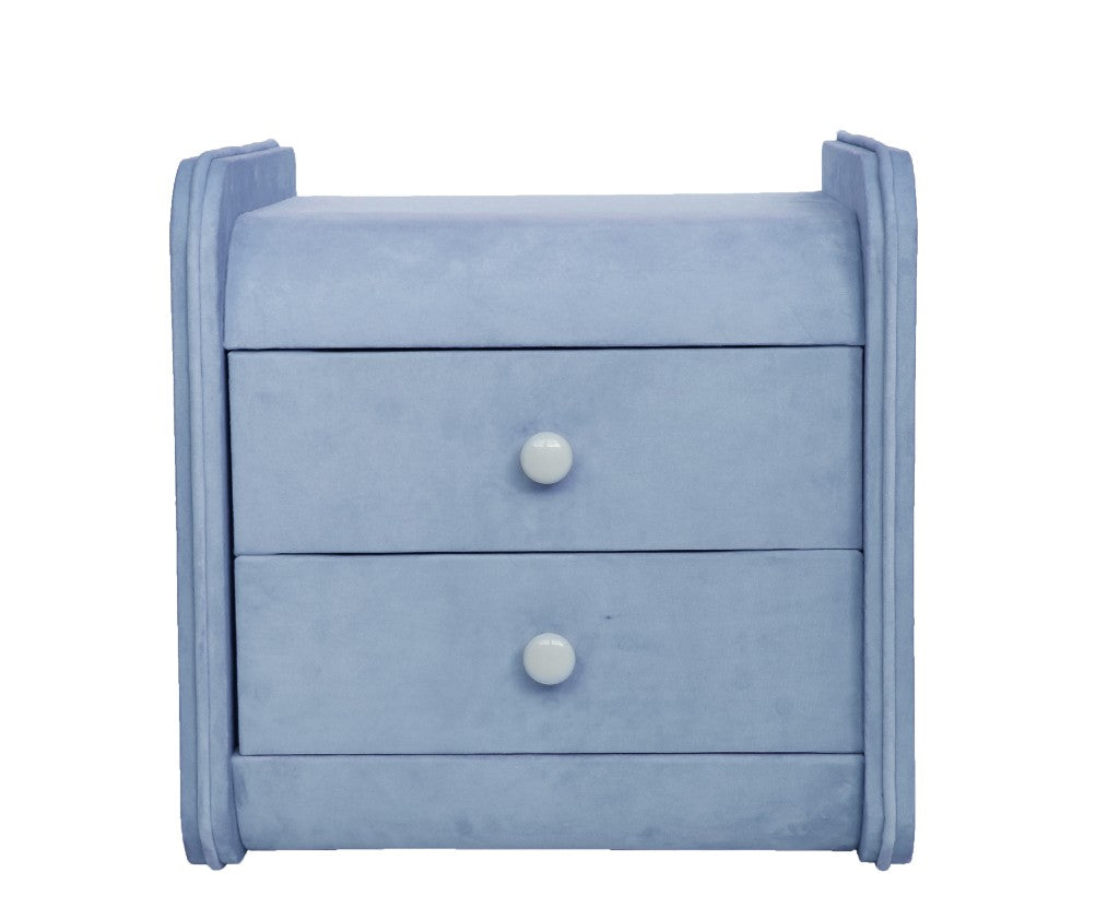 Racer Kids 2 Drawer Bedside Table - Blue