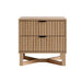 Larch 2 Drawer Bedside Table - Natural