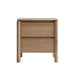 Lunara 2 Drawer Bedside Table - Light Smoke