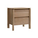 Lunara 2 Drawer Bedside Table - Light Smoke