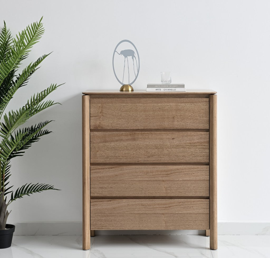 Lunara 4 Drawer Tallboy - Light Smoke