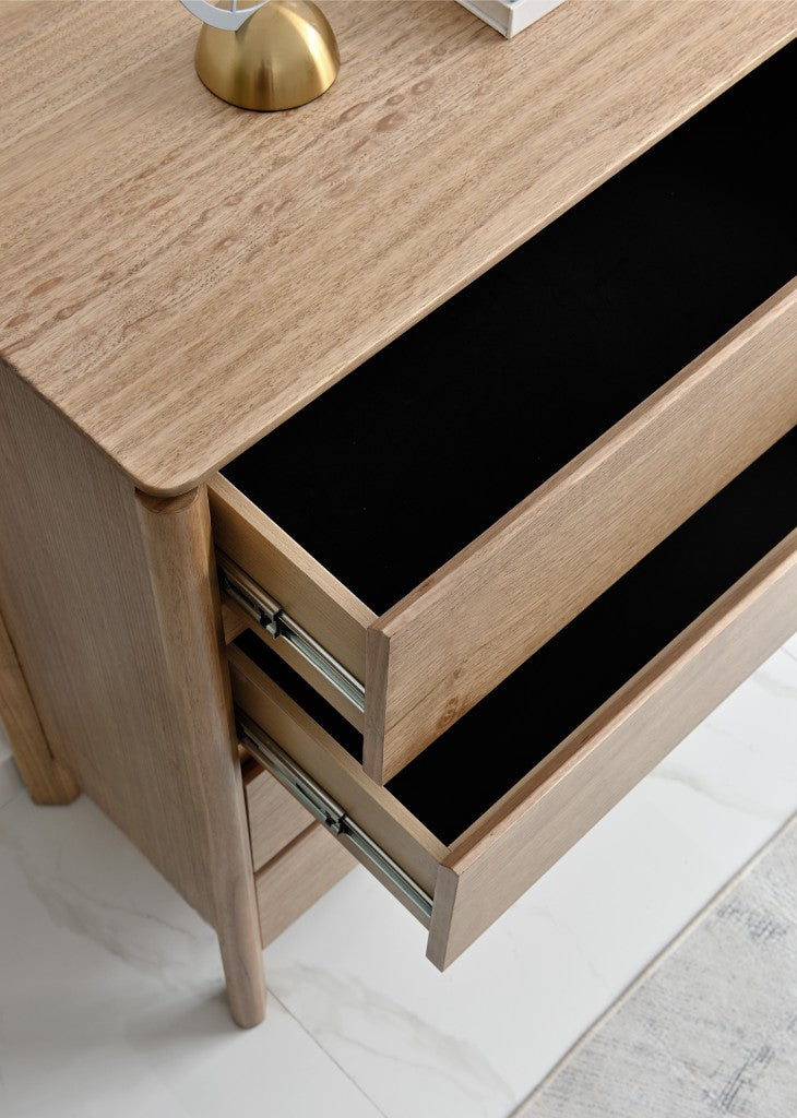 Lunara 4 Drawer Tallboy - Light Smoke