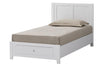 Selby King Single Bed with Drawer - White