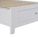 Selby King Single Bed with Drawer - White