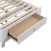 Selby King Single Bed with Drawer - White