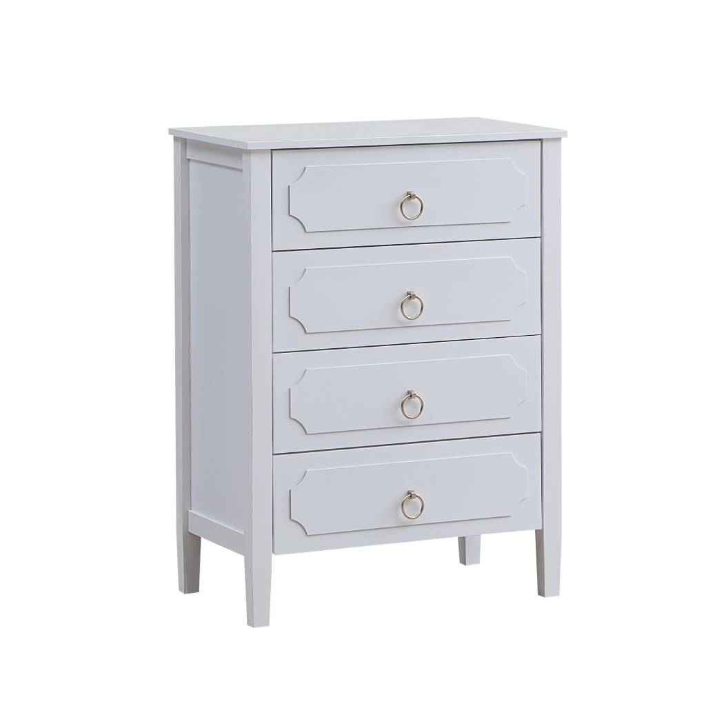Mirabel 4 Drawer Tallboy - White