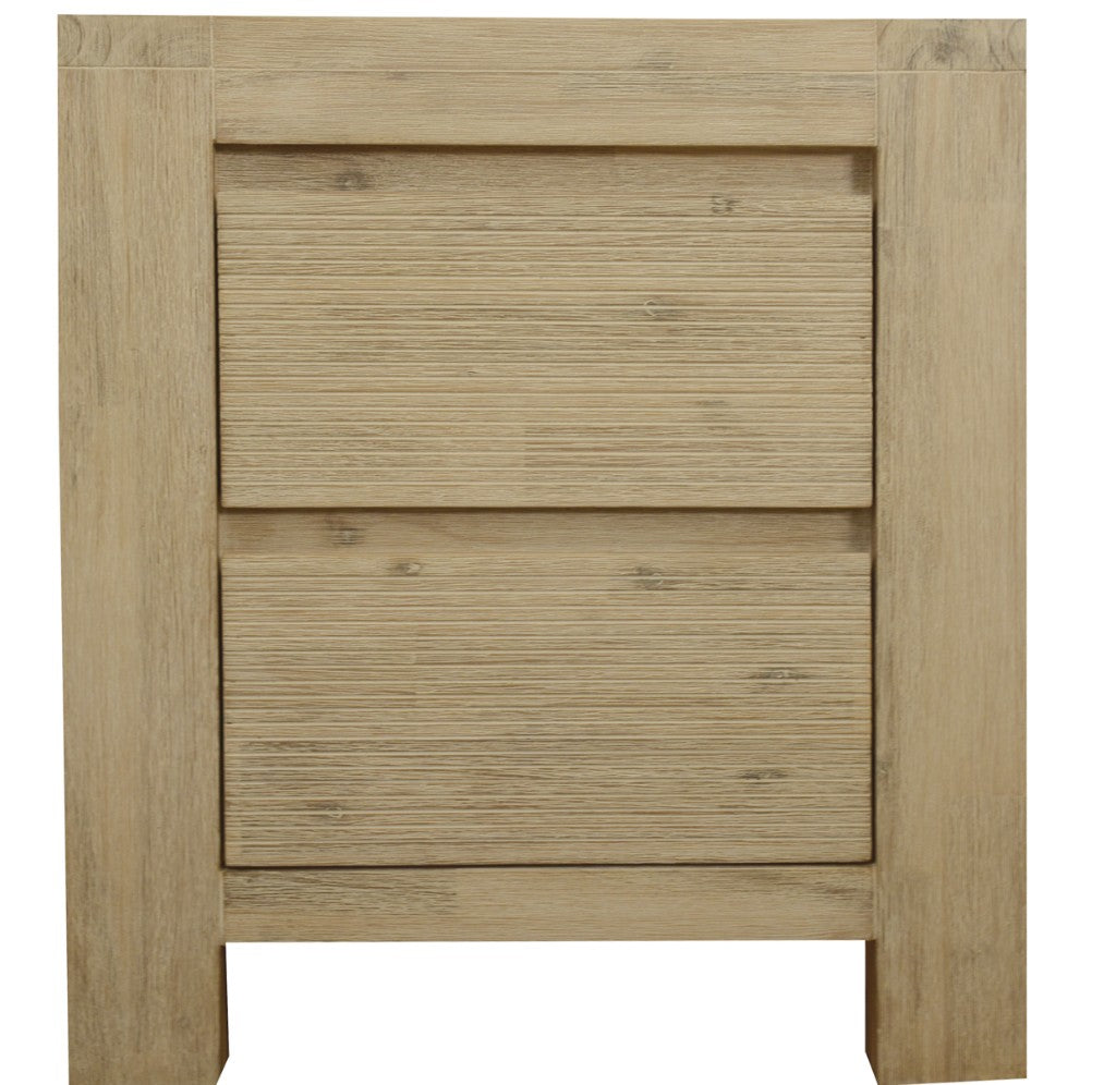 Kauri 2 Drawer Bedside Table - Smoke