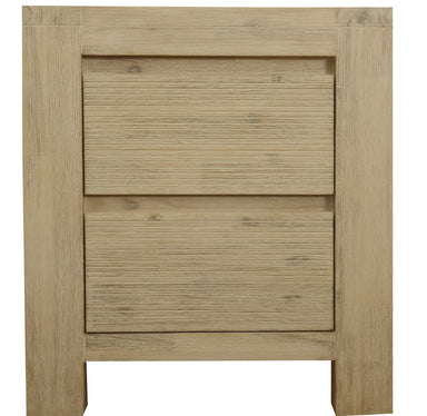 Kauri 2 Drawer Bedside Table - Smoke
