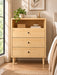 Ollie Pine 3 Drawer Tallboy - Natural