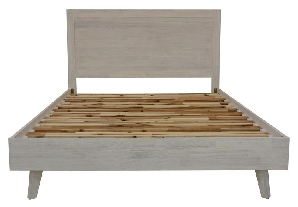 Paloma Double Bed - Brushed White