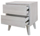 Paloma 2 Drawer Bedside Table - Brushed White