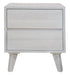 Paloma 2 Drawer Bedside Table - Brushed White