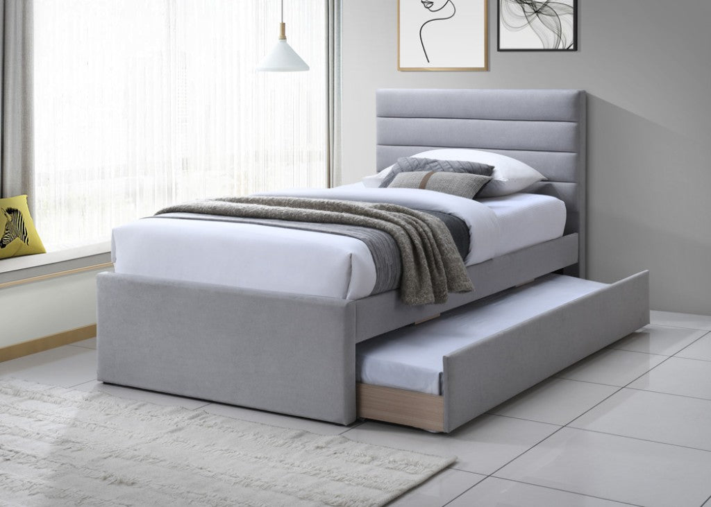 Willa Fabric Single Bed - Mist