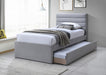Willa Fabric Single Bed - Mist