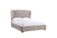 Aurora Winged Velvet Double Bed