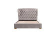 Aurora Winged Velvet Double Bed