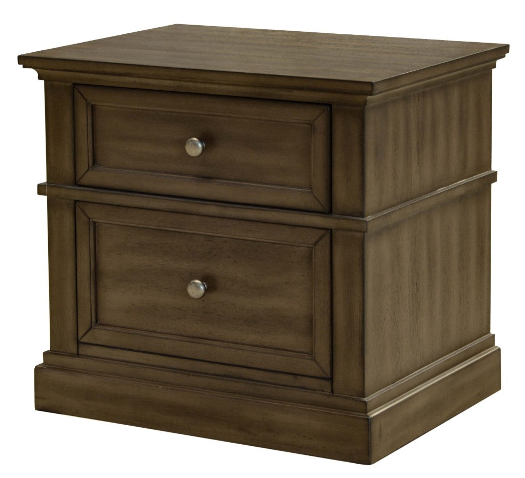 Bendigo 2 Drawer Bedside - Smoked Wood