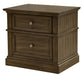 Bendigo 2 Drawer Bedside - Smoked Wood