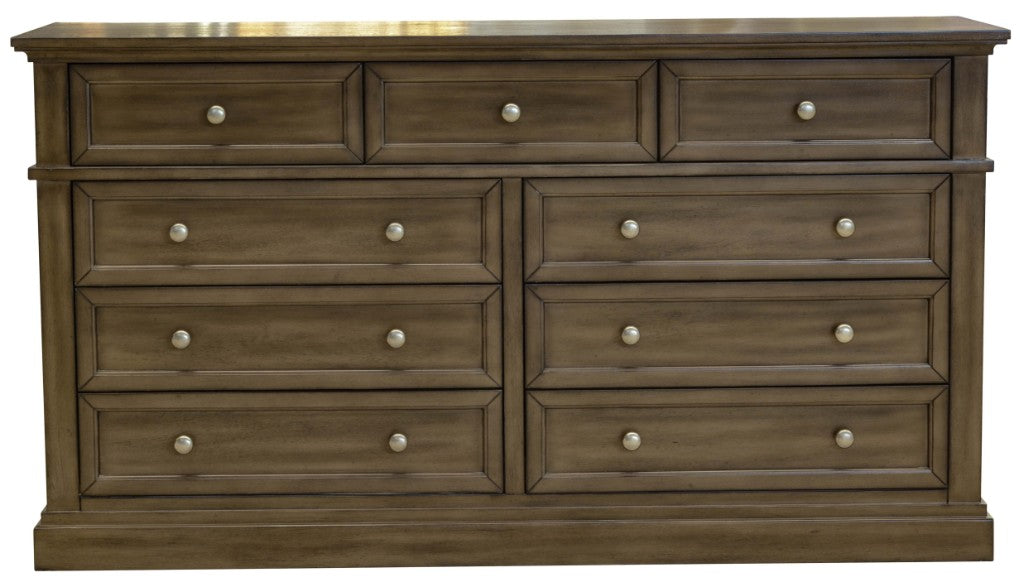 Bendigo 9 Drawer Dresser - Smoked Wood