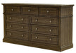Bendigo 9 Drawer Dresser - Smoked Wood