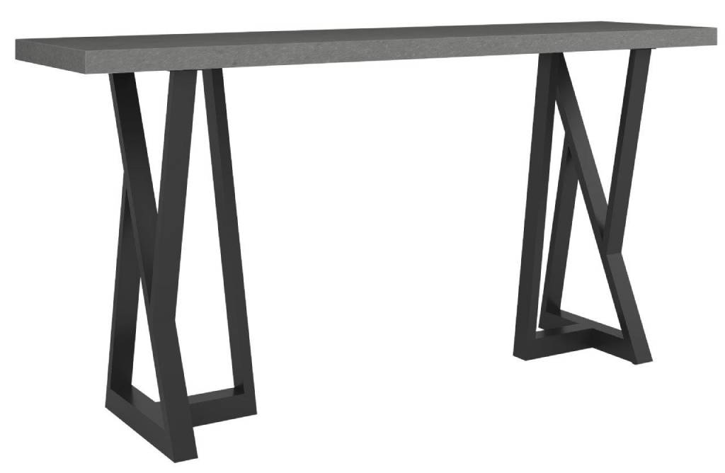 Urbane Concrete Top Console Table - Grey