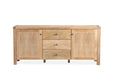 Abbey 3 Drawer 2 Door Buffet 180cm - Natural Wash