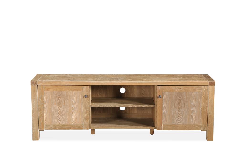 Abbey 2 Door Entertainment Unit 180cm - Natural Wash