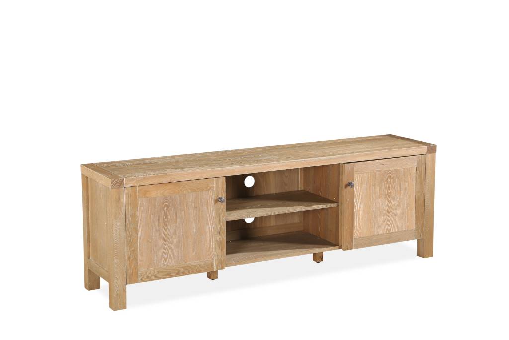 Abbey 2 Door Entertainment Unit 180cm - Natural Wash