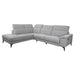 Avella Fabric Corner Lounge with Left Chaise & Electric Recliner - Ash