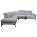 Avella Fabric Corner Lounge with Left Chaise & Electric Recliner - Ash